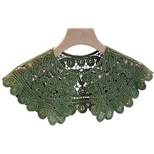 Hollow Crochet Flowers Detachable Collar Shawl Fake Collar False Collar