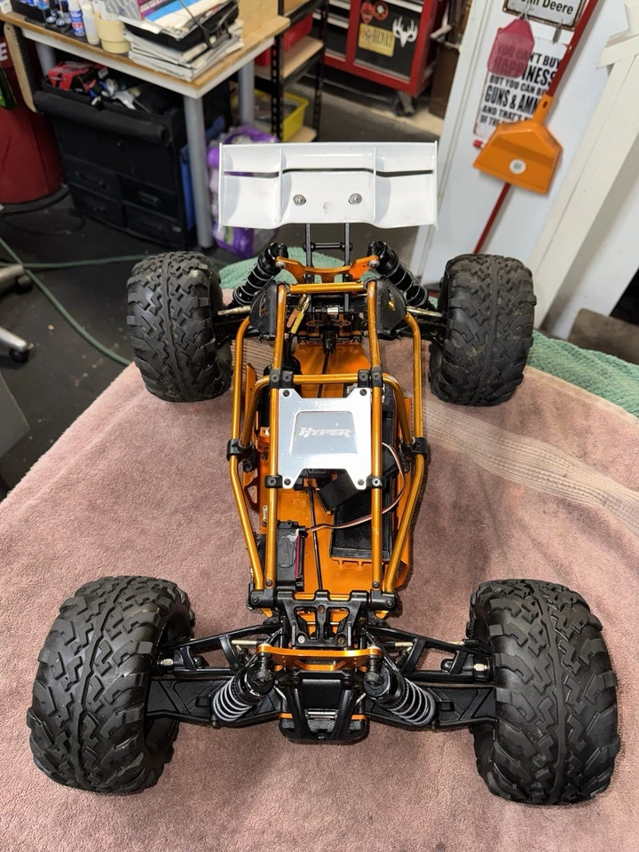 Hobao 1/8 比例超级 SS 笼无刷 Truggy 带橙色笼子/滚轮带电机! — 第 2/4 张图片