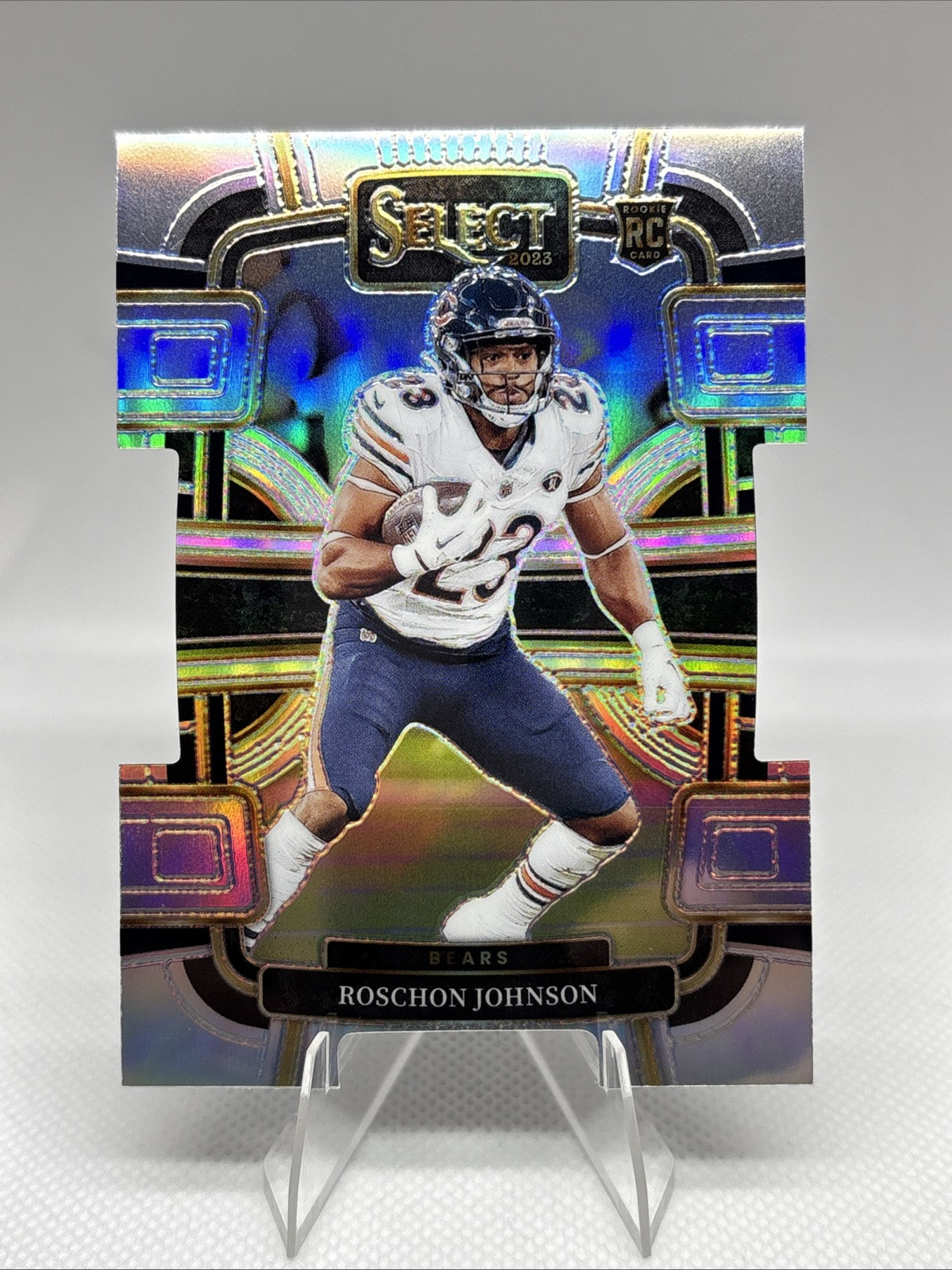 2023 Panini Select - Concourse Silver Prizm Die-Cut #19 Roschon Johnson (RC) 🐻