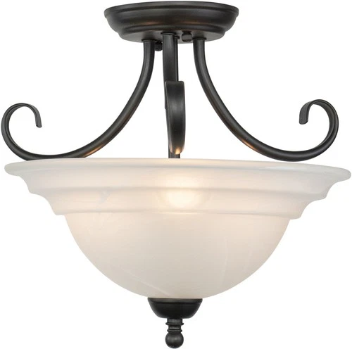Vaxcel Lighting CF65353 Babylon 3 Light Semi-Flush Indoor Ceiling - Bronze - Picture 1 of 11