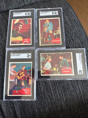 4 x SGC Cards Elvis Presley Set 1956 Topps - SGC ist Grader ähnlich PSA