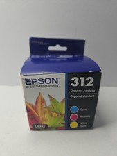 Genuine Epson 312 Standard Capacity Ink Cartridges 3 Color C/M/Y 10/2028