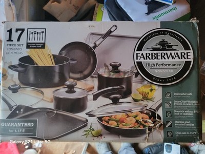Farberware 17-Piece High-Performance Nonstick Cookware Set, Sealed in Box.  NEW.