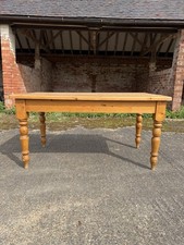 Solid Pine Antique Style Country Farmhouse Dining Table Kitchen Table & Drawer
