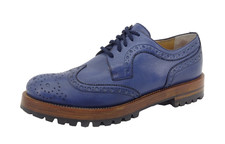 TRUMAN`S TRUMANS Schuhe Halbschuhe Damenschuhe Schnürschuhe Blau Leder Gr. 41