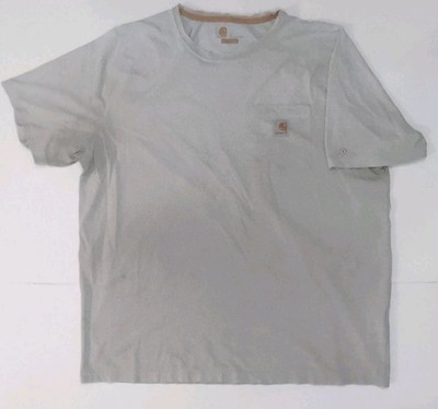 Distressed Carhartt Force Relaxed Fit Crew Neck Pocket T-Shirt Mens XL Worked In