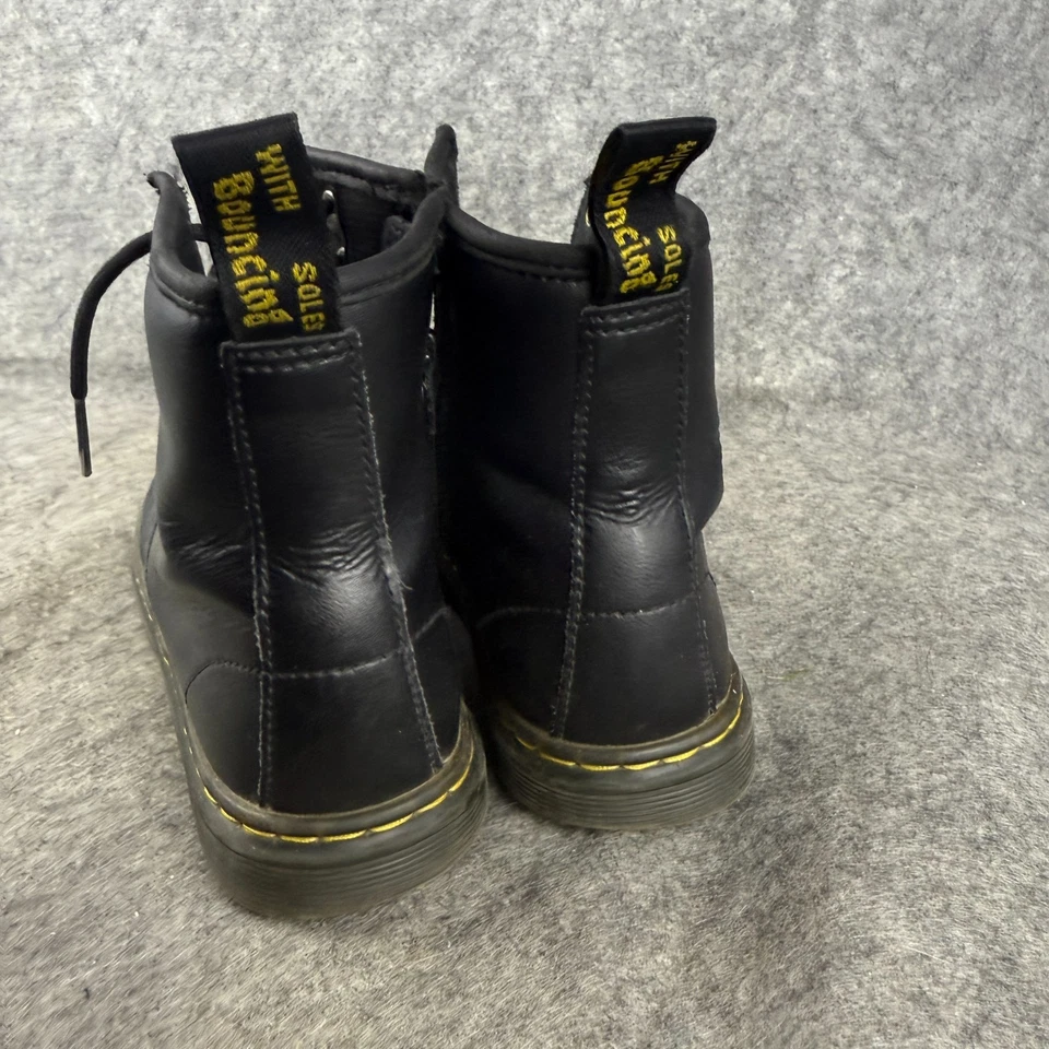 Кожаные черные боевые ботинки Doc Martin AW004 молодежный размер 4 - Изображение 2 из 4