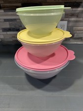 Tupperware Exclusive Sizes Vintage Wonderlier Bowls Set Of Three*