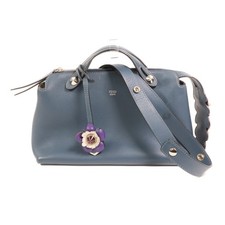 FENDI SHW By The Way 2 Way Shoulder Bag 8BL124-80M Calfskin Leather Navy