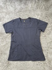 Carhartt Scrub Top Womens Small Gray Force V-Neck Stretch Pockets Nursing Care