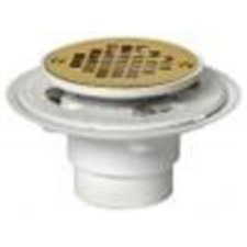 OATEY 42404 SHOWER DRAIN 2-3 PVC SP X H 42404 W/ROUND PB STRAINER