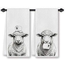 Funny Sheep Hand Towels Bathroom Decor Washroom Kids Women Gift 16x24 Inch 2 PCS