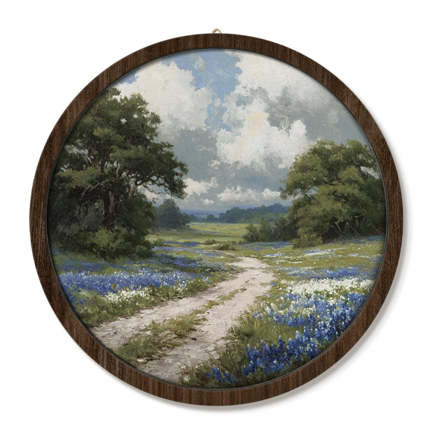 Rustic Country Nature Landscape Flowers Wall Decor, Classical Countryside Lan...