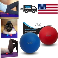 Trigger Point Massage Balls Blue and Red for Muscle Knots and Tension Relief