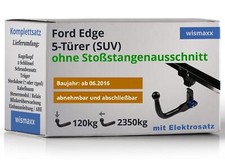 ANHÄNGERKUPPLUNG vert. abnehmbar für Ford Edge ab 16 +13-polig E-Satz ABE