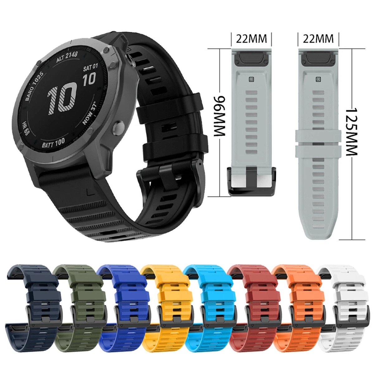 For Garmin Fenix 6 5 Plus forerunner 935 Silicone Watch Band Bracelet Strap