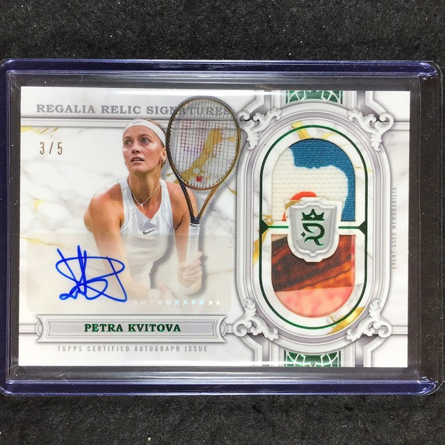 2024 Topps Royalty Tennis PETRA KVITOVA Regalia Relic Signatures Auto Green 3/5