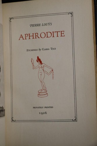 Rare 1926 Aphrodite Pierre Louys Limited Edition #239 of 650 Illustrated - Picture 9 of 12