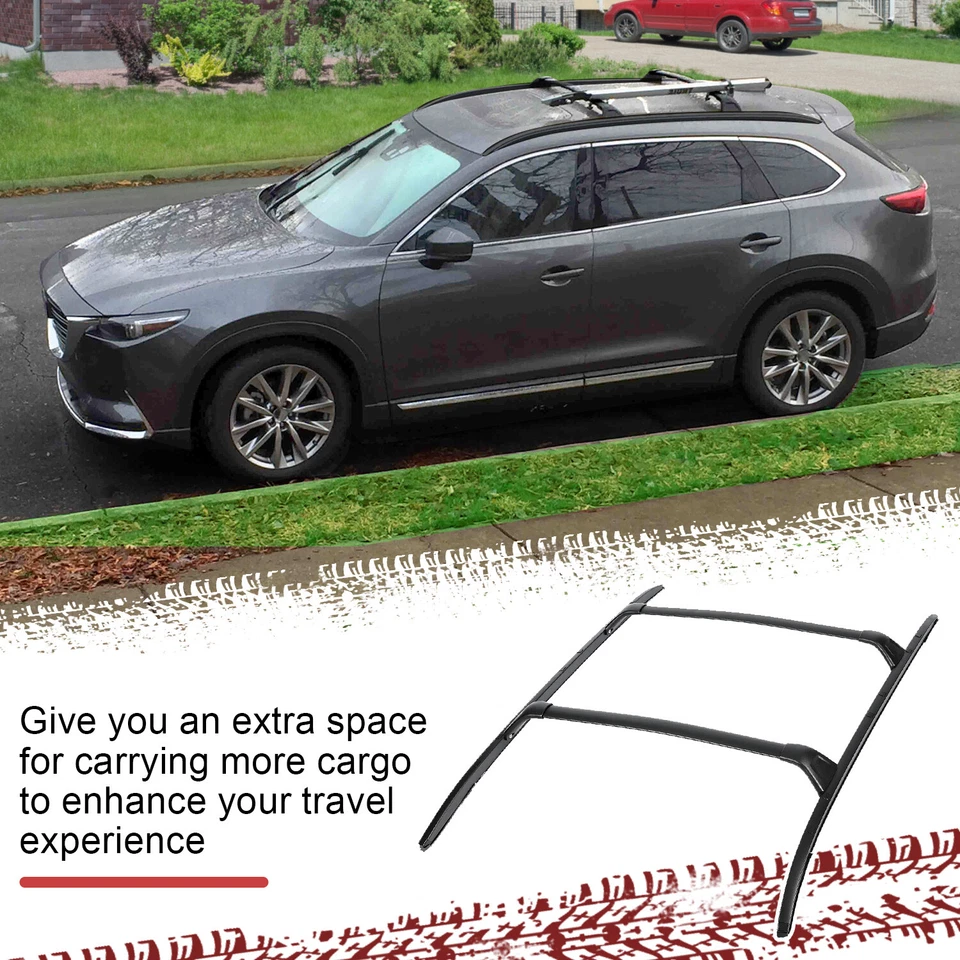 220LBS Roof Racks Cross Bar Side Rail Cargo Carrier For Mazda CX-5 CX5 2017-2025 Foto 3 de 4