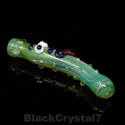 4'' Handmade Thick Green Pickle Cucumber Tobacco Smoking Bowl Glass Small Pipes