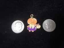 Pumpkin Head Enamel Necklace Pendant Charm Halloween