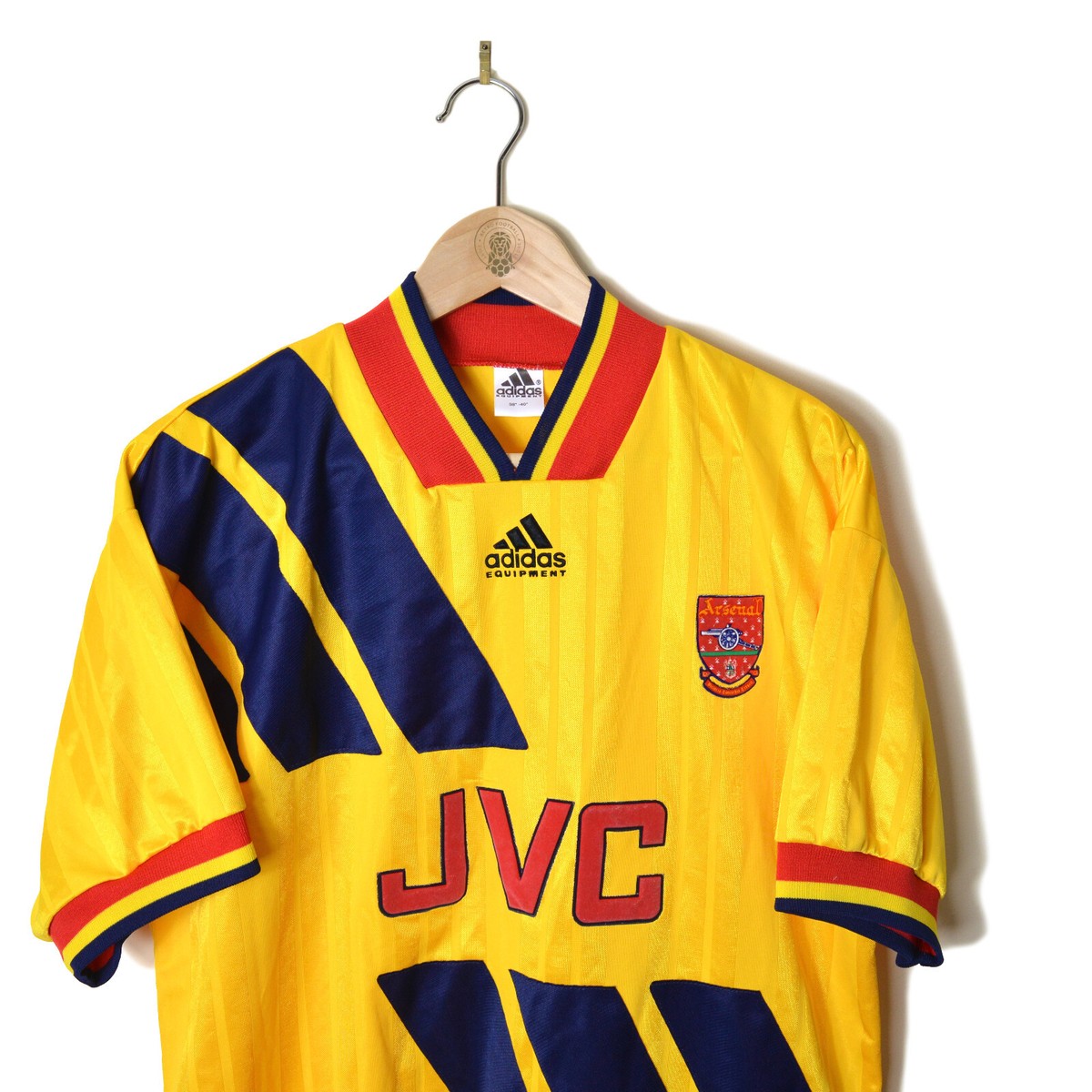 Maillot Arsenal 1993/94 Rétro Jaune Extérieur - Taille M - Marque Adidas - Neuf