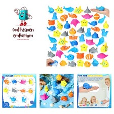 100 Pcs Vibrant Floating Rubber Bath Toys Sea Animals Educational Fun