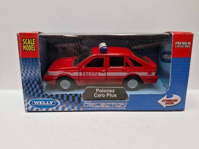 Welly FSO Polonez Caro Plus Straz Fire Chief 1:34 MIB Original Packaging Poli...