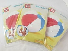 Lot of 3 BEACH BALL 13" Play Day Pool Toy Kids Prank Game Summer Fun Park Games