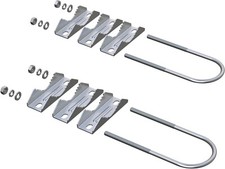 Double Antenna Mast Clamp, Antenna Mount Bracket Kit V Jaw Block with U Bolts