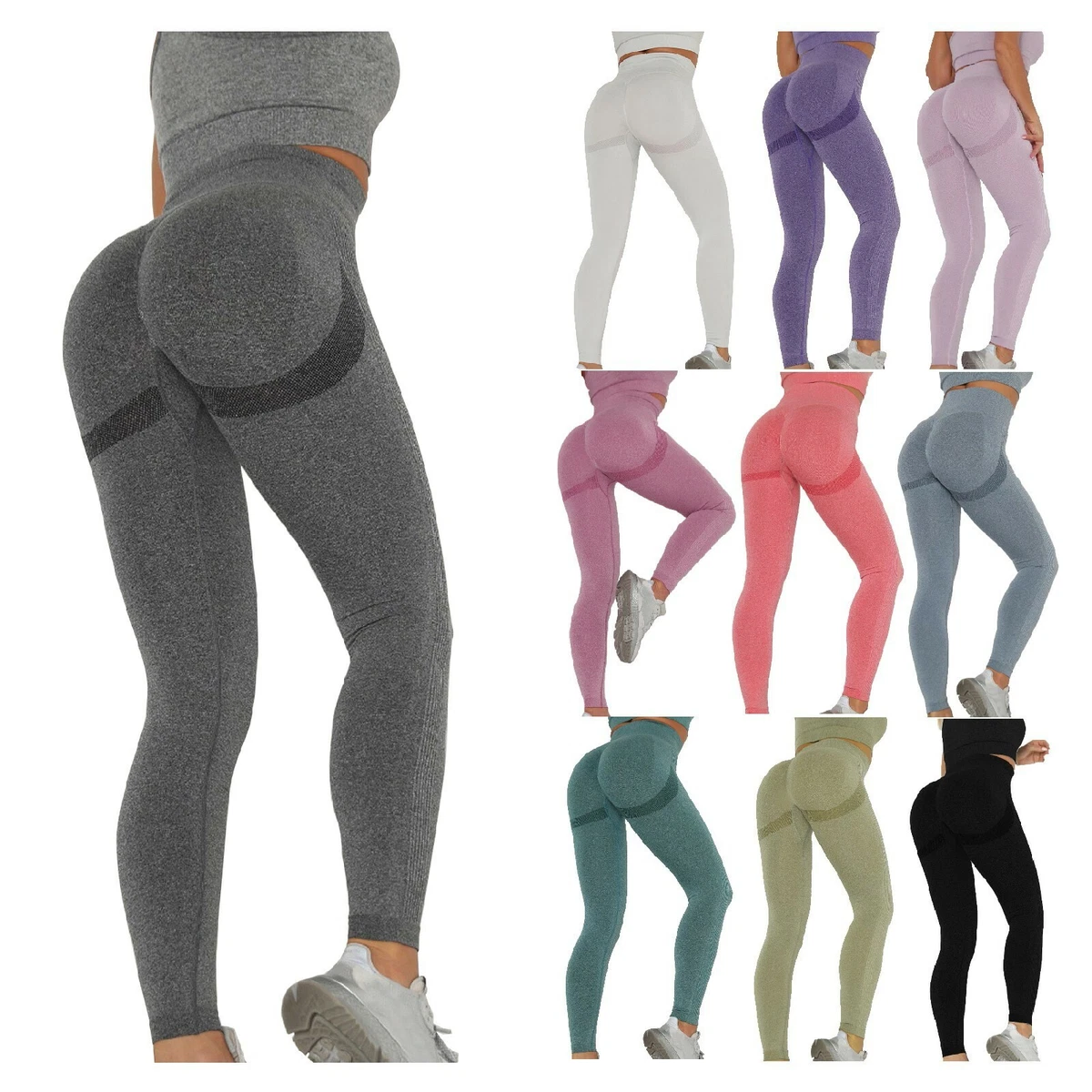 Women's High Waisted Scrunch Bum Leggings Butt Lifting Yoga Pants Gym Sports  Run