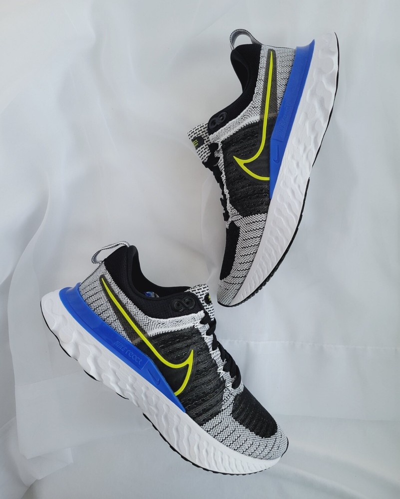 Nike React Infinity Running Shoes for Men 7 Women 8.5 in Black White Blue CT2357-100