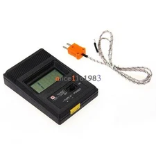 TM902C Digital LCD Thermometer Temperature Reader Meter Sensor K Type Probe