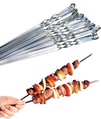 BBQ Edelstahl, Grillspieße, Fleischspieße,Schaschlikspieße, Kebab Spieße, 3größe
