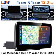 12.3'' Android Car GPS 4G 64G For Mercedes Benz V W447 2016-18 Wifi Navi Carplay