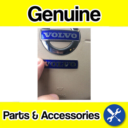 Genuine Volvo Adhesive Steering Wheel Logo Badge Emblem (46mm x 10.5mm) - Afbeelding 1 van 3