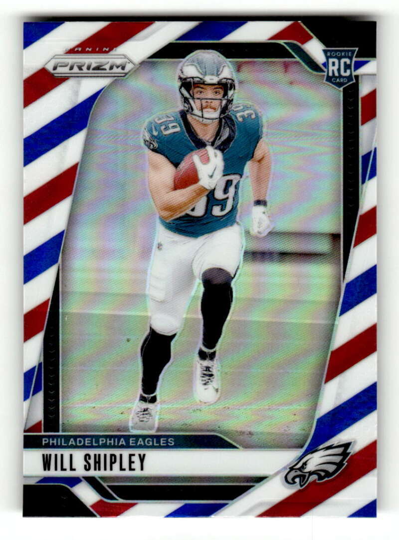 2024 Panini Prizm Red White Blue Prizm #397 Will Shipley RC Rookie
