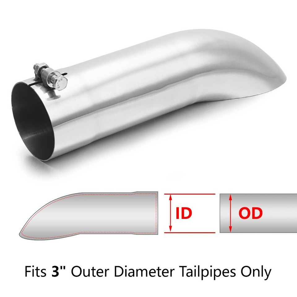 Stainless Steel Turn Down Exhaust Tip 3