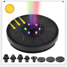 With Led Lights Solar Powered Bird Bath Fountain Pump Water Floating Pump Garden