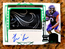 Jelani Woods 2022 Leaf Trinity Football GREEN Auto Autograph PATCH XRC #16/25