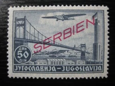 SERBIA THIRD REICH WWII OCCUPATION Mi. #25 mint MNH stamp! CV $60.00