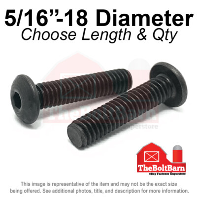 #ad 5 16quot; 18 Alloy Button Socket Head Cap Screws Bolts Black Oxide Pick Size amp; Qty $1077.22