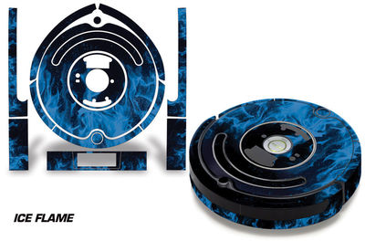 Skin Aufkleber Wrap Für iRobot Roomba 500/600 Series Staubsauger Set Iceflame