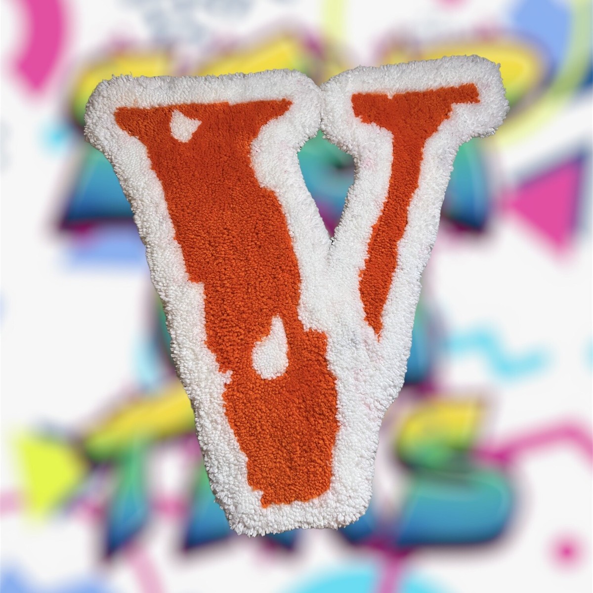 Vlone ラグ　マット　激レア Vlone Hand Tufted Custom Made Hypebeast Rugs Lot Of 2 18.5”x18