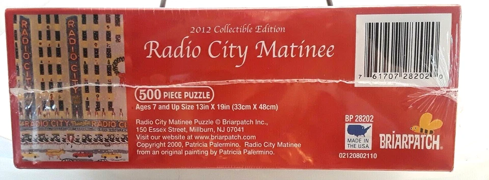 Briarpatch Radio City Music Hall Holiday 2012 500 piezas rompecabezas sellado nuevo de stock Foto 3 de 4
