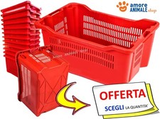 CASSETTA AGRICOLA IMPILABILE in Plastica FONDO CHIUSO - 40 Lt x Olive Frutta Uva