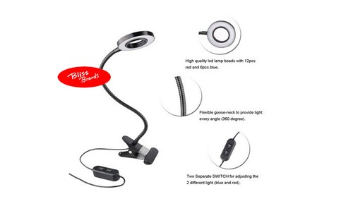 LED Grow Light Adjustable Head 360 Ring Bendable Super Bright with Clamp - Picture 3 of 6