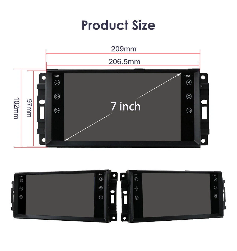 For 2008-2010 Jeep Commander Apple Carplay Car Radio Android GPS FM Stereo DSP - Imagem 4 de 4