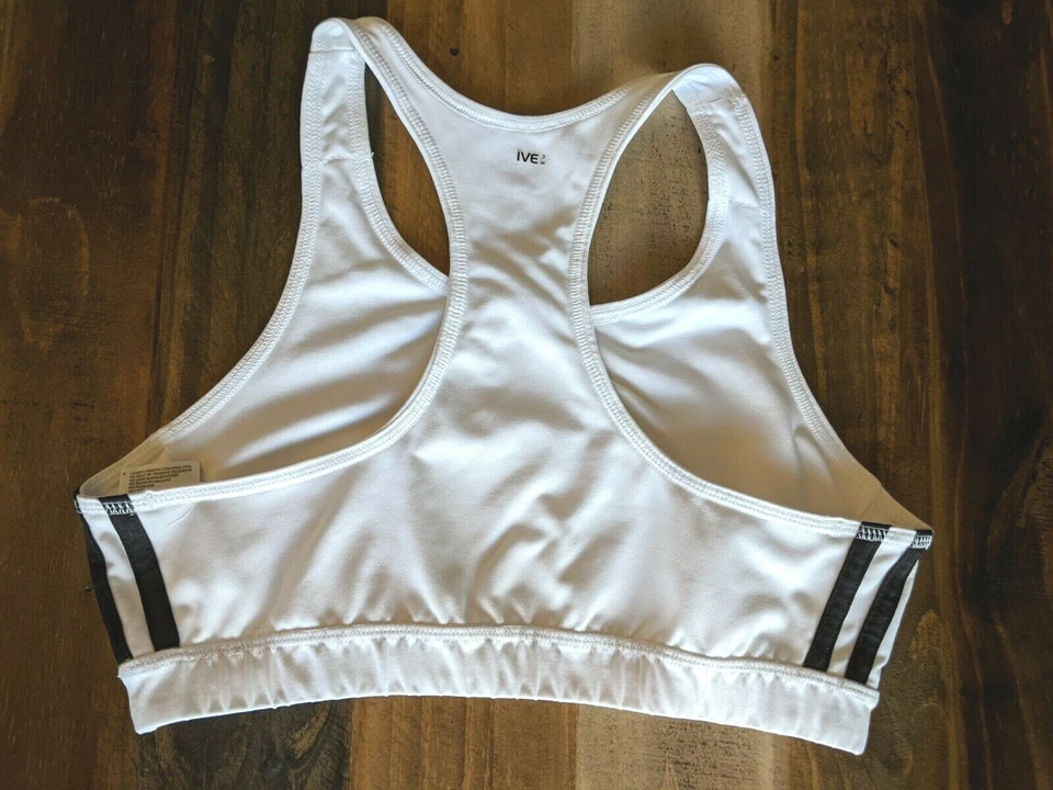 Sujetador deportivo Adidas blanco/negro talla L Foto 2 de 4