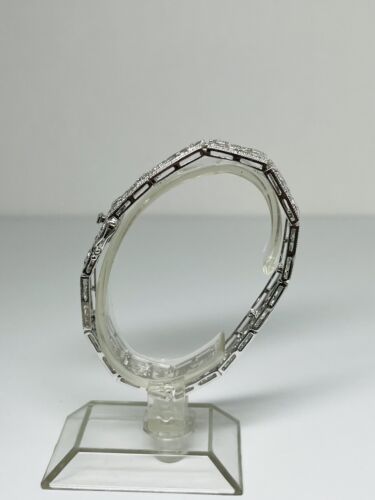Vintage Echt Diamant Tennis Armband 7" Sterling Silber 925 - Bild 16 von 16
